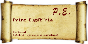 Prinz Eugénia névjegykártya